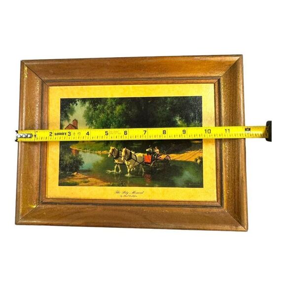 Paul Detlefsen "The Big Moment" Vintage Print In Wooden Frame Retro Cottage Core - Picture 5 of 6